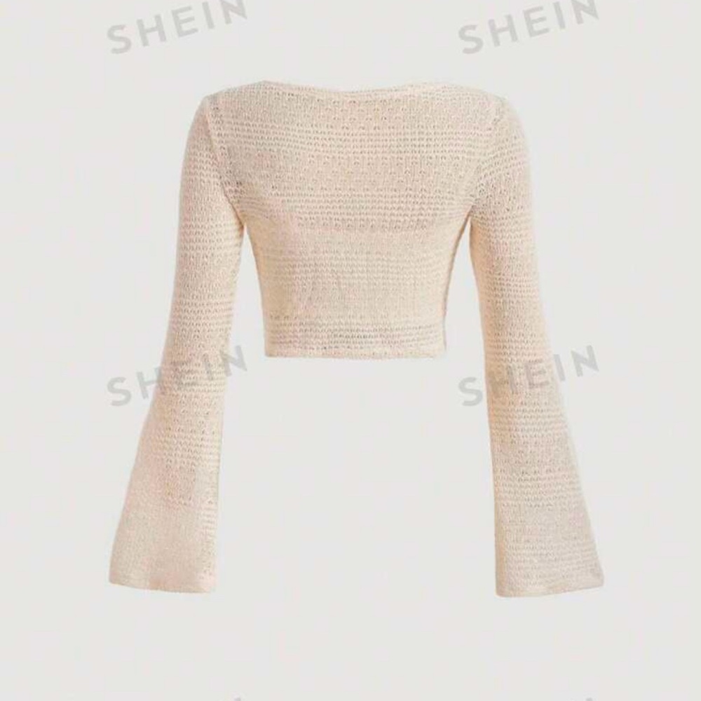 Long Sleeve Cream Shirt - Picture 2 of 7
